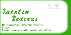 katalin mederus business card